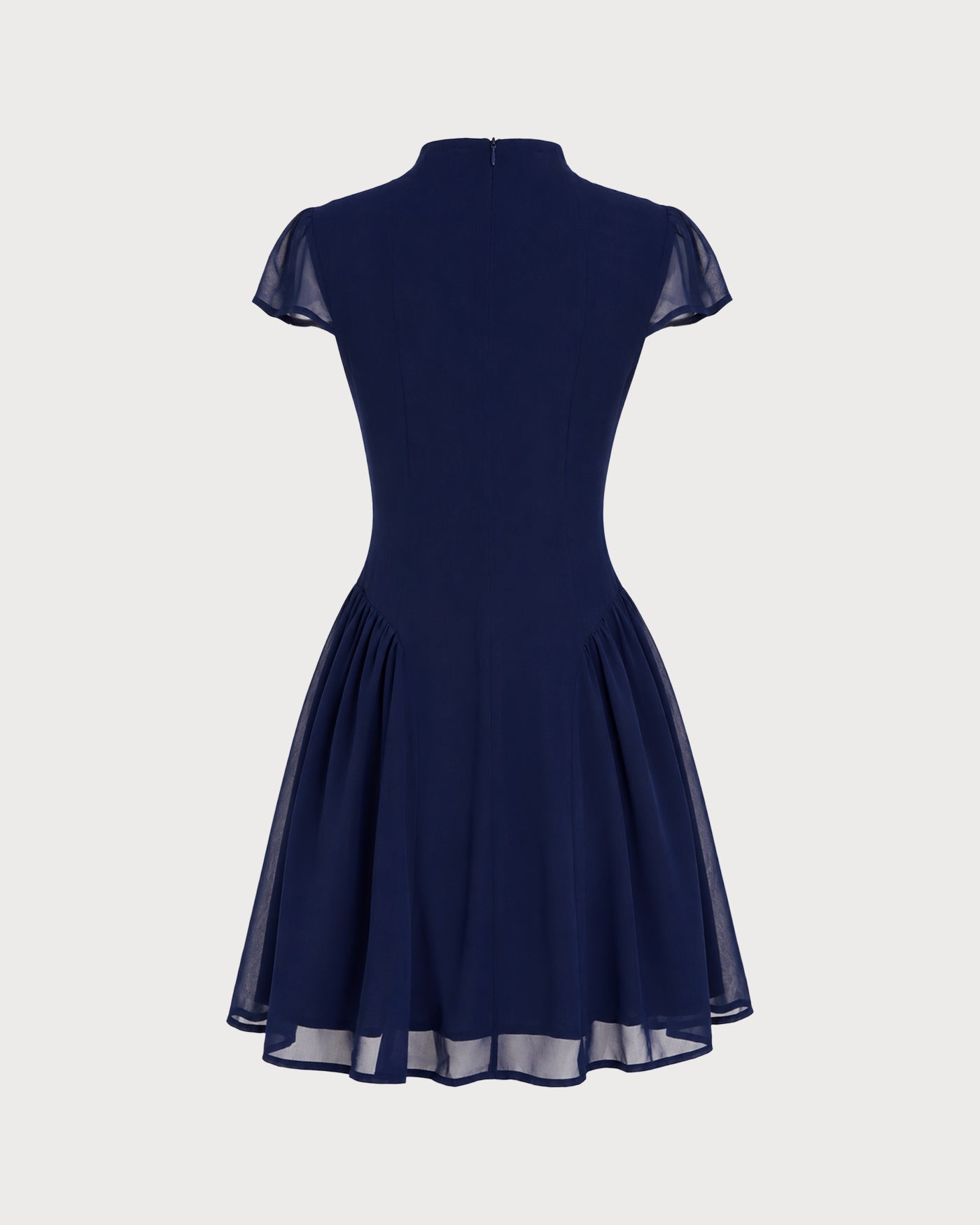 Blue Turtle Ruched A-Line Mini Dress